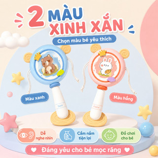 Lục lạc gặm nướu silicone mềm – Đồ chơi cho bé mọc răng, sơ sinh – Cầm nắm dễ, nghe nhìn thú vị – An toàn, êm ái