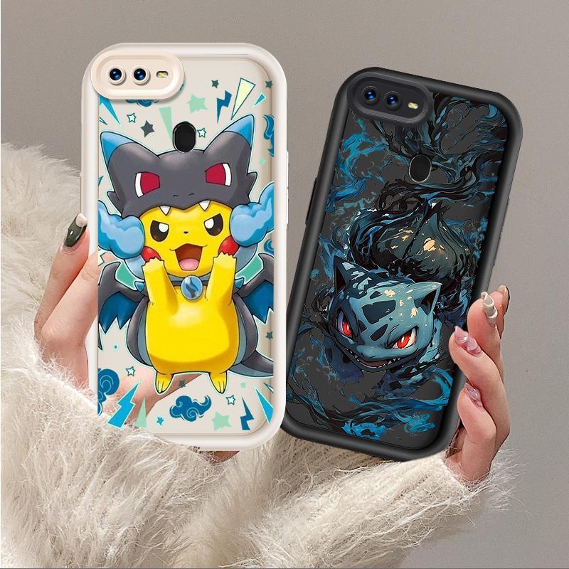 Ốp Lưng Cho OPPO A5S A7 A12 A11K Hoạt Hình Silicone Bé Gái Mềm TPU Pikachu Bulbasaur Pokémon Angel Eye Vỏ Điện Thoại Chống Sốc