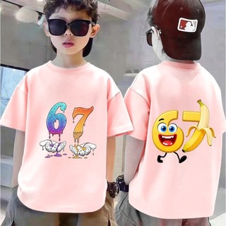 COD✅ (Hồ Chí Minh)-67 Áo phông in nhân vật số nguyên tố！Áo phông trang phục nam trẻ cho mùa hè✨-10