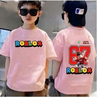 COD✅ (Hồ Chí Minh)Roblox Áo phông trẻ em | 67 Tay ngắn phong cách đường phố, áo cotton mùa hè cho bé trai