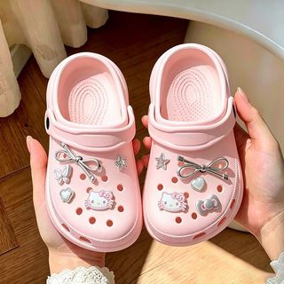 Dép sục cho bé gái đính nơ dễ thương - Dép EVA chống trượt đi học đi chơi mang ngoài trời