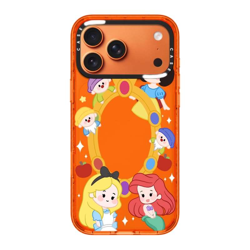 CASECASE X Hoạt Hình Công Chúa Cam / Đỏ / Perri Tím Kẹo Bộ Sưu Tập Màu Sắc Trong Suốt Cứng Từ Tính Hút Tác Động Dành Cho Apple IPhone 13 14 15 16 17Pro Max Plus Có Hộp