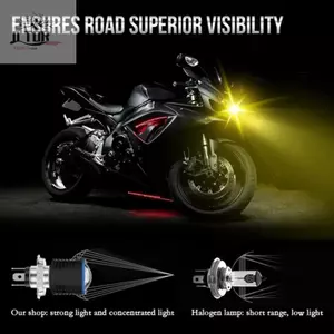 Đèn pha xe máy LED H4 H6 BA20D Đèn trắng sáng để tăng cường an toàn đường bộ