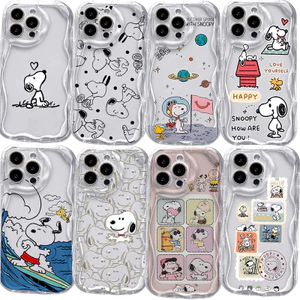 Ốp Silicon Trong Suốt Snoopy Dễ Thương Cho VIVO V70 FE V60 V50 V40 Lite Y05 Y04 Y29S Y39 Y29 Ốp Lưng Họa Tiết TPU Chống Sốc Silicon Mềm 3D Sóng Cong Cạnh Bảo Vệ Camera