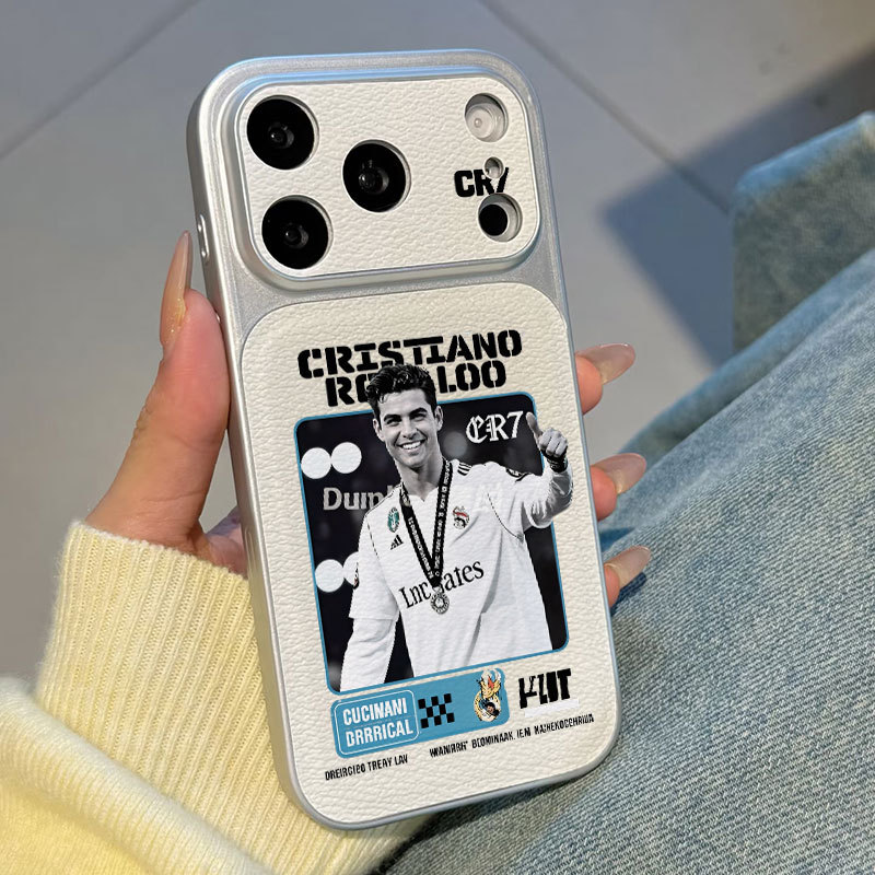Ốp lưng iPhone Họa tiết da mạ điện họa tiết World Cup iPhone 17 16 15 14 13 12 11 Pro Max Plus Max