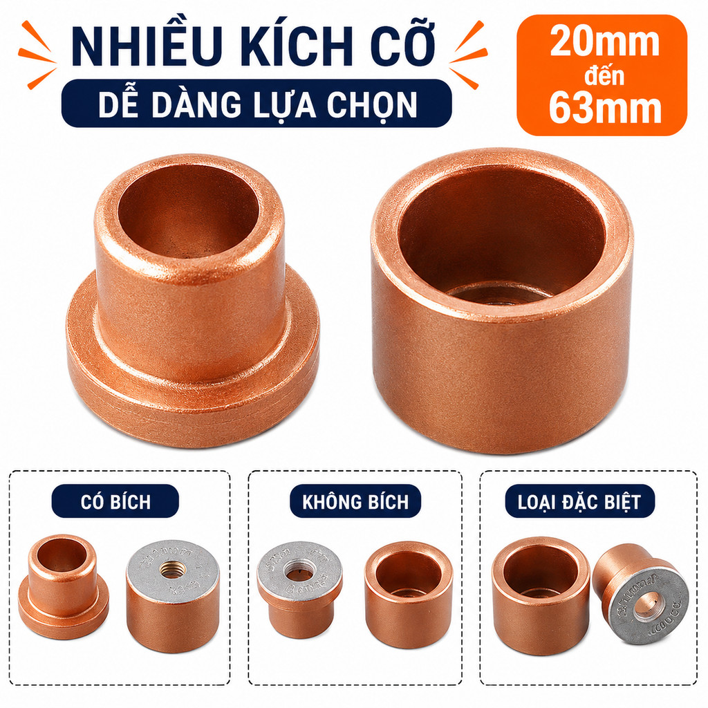 Đầu Hàn Nhiệt PPR 20-63mm Chống Dính Chống Móp Ống | Cối Hàn Máy Hàn Ống Nước PPR Cao Cấp