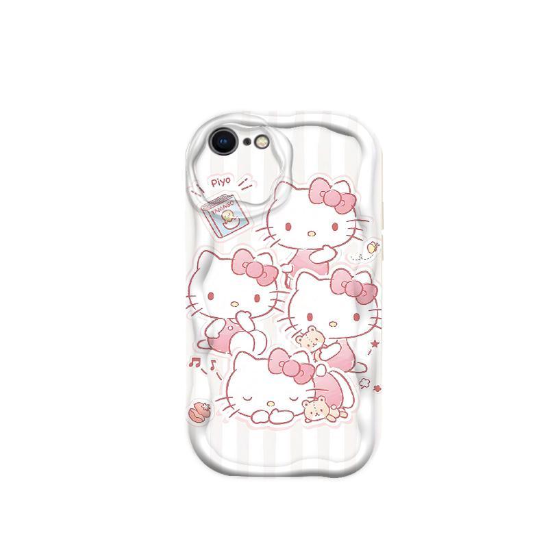 Thích Hợp Cho iPhone 6 6S 6 Plus 6S Plus 7 8 Plus SE 2020 3D Mềm TPU Kitty Cat Vỏ Điện Thoại Chống Sốc
