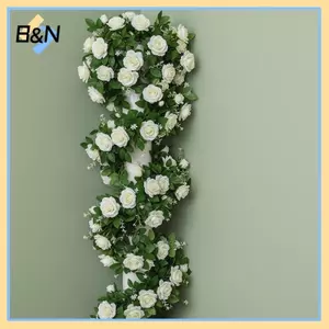 B & N Cây Nho Hoa Trắng Giả Với Nhân Tạo Lá Xanh Hoàn Hảo Cho Đảng Badrop Văn Phòng Trang Trí Cửa Sổ Sân Vườn 1 Cái.