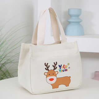 Túi tote dung lượng lớn in hoạt hình đơn giản và phong cách
