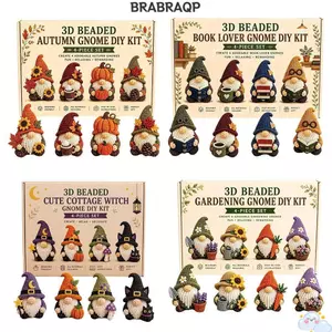 BRBRAA Đính Hạt Gnome DIY Kit, Bộ Thủ Công Gnome Đính Hạt Nhựa Thủ Công, Trang Trí Sáng Tạo DIY Đính Hạt Thủ Công Bộ Trang Trí Bàn