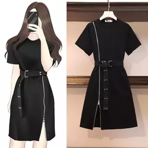 2026 Size Lớn Phong Cách Hyuna Đáy Đầm Rời Bao Phủ Thịt Phiên Bản Mùa Hè Béo Em Gái Ôm Hơn Nhìn Váy Dài
