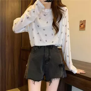 Thiết kế áo chống nắng phong cách mỏng Áo thun dài tay dáng rộng phù hợp
