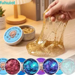 Đồ chơi đất sét lỏng không mới FUHUIOT, Slime lỏng trong suốt trong suốt, Squishy Nhiều màu sắc không độc hại Co giãn Bouncy Slime Đồ chơi trẻ em Quà tặng