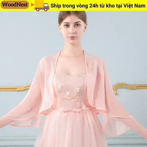 Khăn choàng ren WOODNEST, Áo choàng cưới thanh lịch dự tiệc, Khăn choàng dạ hội mùa hè cô dâu thời trang dành cho nữ