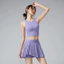Áo Vest Màu Trơn Xếp Ly Váy Phù Hợp Với Tennis Cầu Lông Thể Thao Thể Dục Giải Trí Nhanh Khô Yoga Mặc Phù Hợp Với