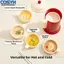 <cosyh>Stackable Square Sauce Dish Set Cream Color with Holder for Kitchen Organization