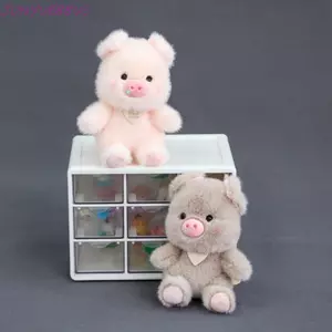 JUNYUE88US Mặt dây chuyền lợn nhồi bông, Đồ trang trí mũm mĩm Móc khóa lợn sang trọng, Vòng chìa khóa Túi hoạt hình dễ thương Túi treo trang trí chìa khóa