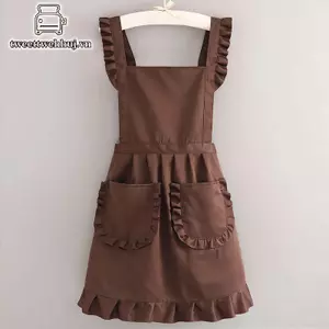 Nhíp 1 Tạp Dề Thời Trang Hàn Quốc sành điệu, Tạp Dề Công Chúa, Tạp Dề Ăn Chống Thấm Nước Vải Có Nhà Thơ, Tạp Dề Polyester Cho Nữ VN