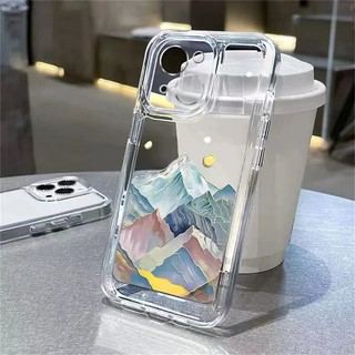 Mỏng Trong Suốt Thích Hợp Cho iPhone 17 Pro Max Mềm Chống Trầy Xước 16 ProMax 13 Pro Max XS 12 15 11 Pro 14 7plus 13 16Pro Vỏ Bảo Vệ Mặt Trăng Mây Hồng