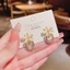 Shuling S925 Bạc Kim Siêu Đẹp Dứa Opal Bông Tai Hoa Kim Cương Trang Sức Thời Trang