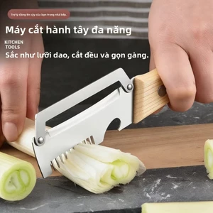 Dao gọt vỏ trái cây cán gỗ dày, dụng cụ cắt nhà bếp chuyên dụng, tích hợp lưỡi thép không gỉ