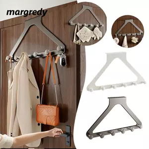 Móc treo MARGREDY, Móc cửa không đục lỗ treo tường, Móc quần áo tam giác di động không dấu vết