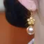 Ánh Sáng Sang Trọng Thời Trang Champagne Ngọc Trai Zircon Bông Tai Hoa Thu Đông Cảm Thấy Sang Trọng Tất Cả Trận Đấu Khóa Tai Thanh Lịch Bông Tai MHZ2
