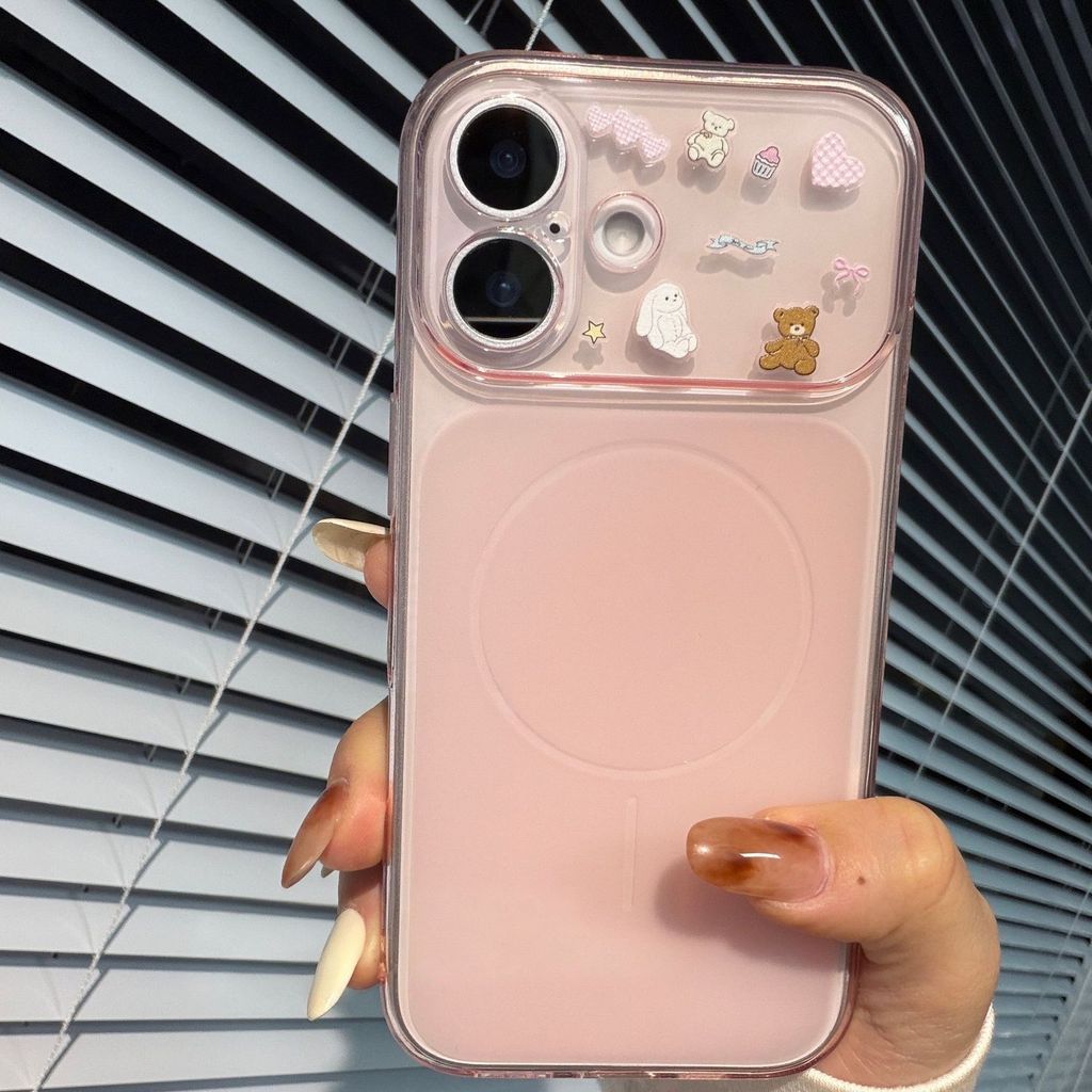 Bao da điện thoại cho thú cưng đáng yêu, phù hợp với 17pro/15pro,mô phỏng hút từ14/16
