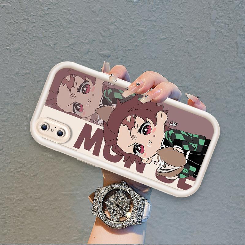 Áp dụng cho iPhone X XR XS Max Phim hoạt hình xu hướng silicon Vỏ điện thoại mềm TPU Demon Slayer Angel Eye Ốp lưng chống sốc