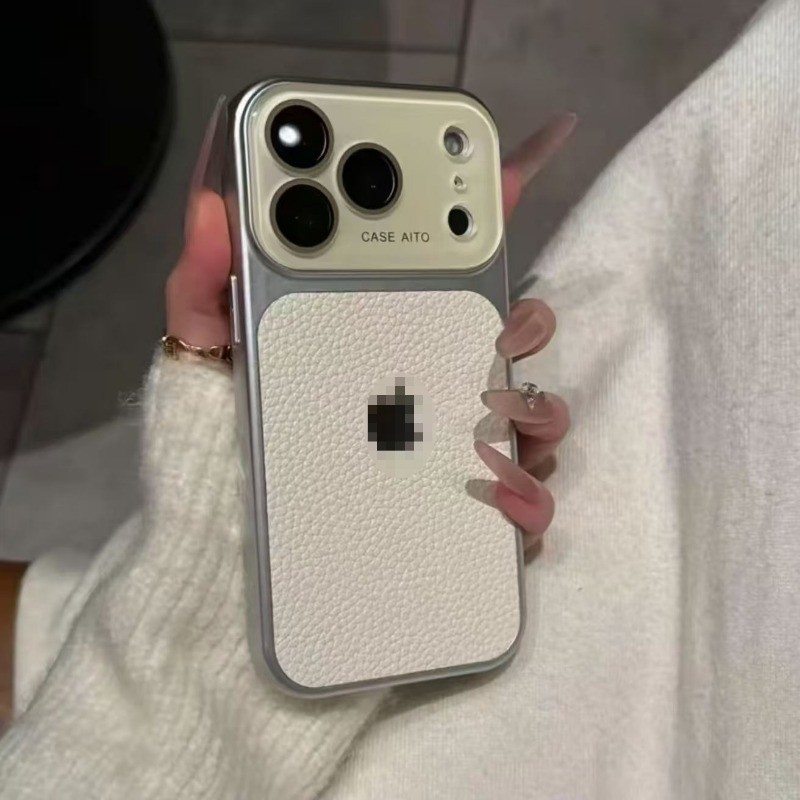 Ốp Điện Thoại Họa Tiết Da Burgundy Sang Trọng Ngay Lập Tức 17 Burgundy Thích Hợp Cho iPhone 17 16 15 14 13 12 11 Pro Max Plus Ốp lưng
