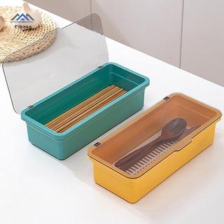 ELBBKG Dao Kéo Khay Bảo Quản Bộ Đồ Ăn Tổ Chức Thìa Nĩa Hộp Bảo Quản Nhựa Hộp Đựng Dao Kéo Ra Có Nắp Và Drainer Mới