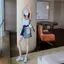 Hot Girl Khâu Không Đều Gợi Cảm Chia Chữ a Cao Cấp Ôm Hơn Nhìn Denim Hông Váy Nữ