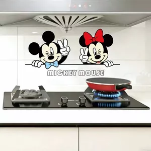 Nhà Bếp Mickey Miếng Dán Chống Dầu Phong Cách Mới Dán Tường Bếp Phạm Vi Hood Hộ Gia Đình Chống Cháy Tường Chịu Nhiệt Độ Cao Dầu Chống Thấm Nước 26.3.22