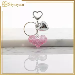 Móc khóa mặt dây chuyền trái tim thời trang Siyuyan để trang trí ô tô và túi xách Quà tặng VN
