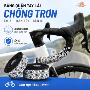 Băng quấn tay lái xe đạp set 2 cuộn chống trượt giảm sóc chất liệu EVA PU kèm nút bịt dễ lắp