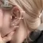 Tweedhuj 316L Thép không gỉ Xoắn Xuyên Sao Bông Tai Nữ 1 Xu Hướng Zircon Lobe Rook Sụn Tai Trang Sức Phụ Kiện Cơ Thể VN