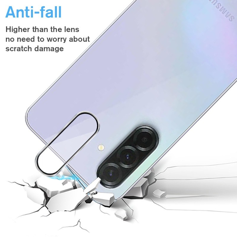 Ốp bảo vệ mặt sau, kính cường lực cho Samsung Galaxy A36/A56/A26, viền hợp kim nhôm, nắp kính bảo vệ ống kính camera
