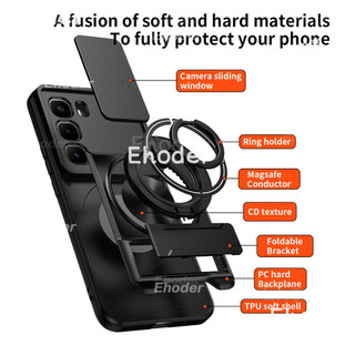Ốp Cho Oppo Find X9Ultra X9 Pro 4G 5G 2026 Vỏ Bảo Vệ Ống Kính Máy Ảnh Trượt Cho FindX9Ultra FindX9SPro FindX9 FindX9Pro X9Pro CPH2791 Vỏ Điện Thoại Giá Đỡ Đôi Từ Tính