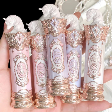 Son môi Flower KNOWS Knight Unicorn, bóng môi, son có độ sắc tố cao, chống thấm nước, lâu trôi, bóng môi đầy đặn, không dính, làm trắng, tông màu da nhẹ nhàng.