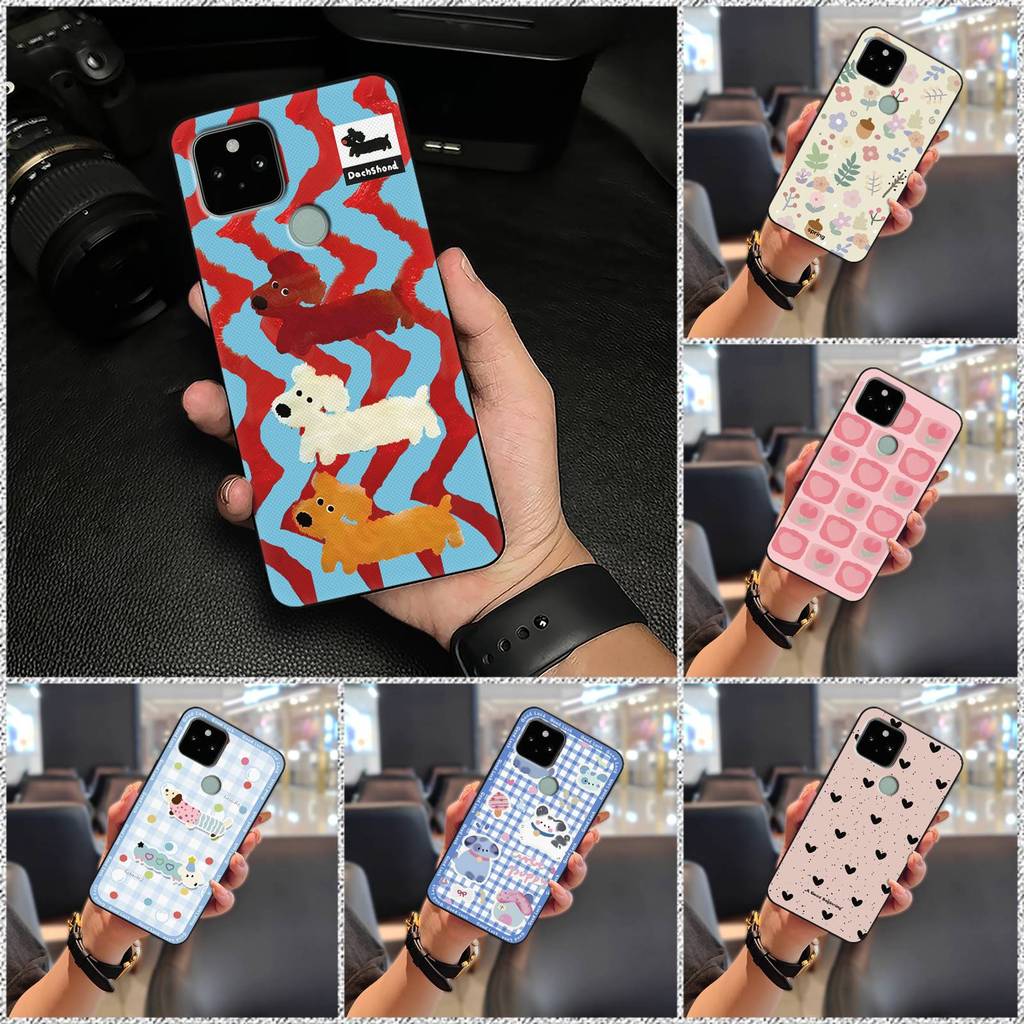 Ốp TPU chống thấm nước Google Pixel 5, thiết kế thời trang, họa tiết hoạt hình dễ thương, bọc toàn bộ, mềm chống sốc, bảo vệ bền