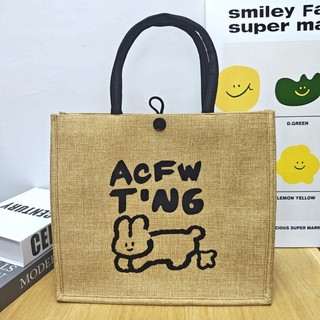 Túi Tote vải lanh Cotton phong cách Trung Quốc mới Graffiti thời trang