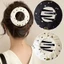 Phụ Nữ Mới Chấm Bi Rỗng Kẹp Tóc Lười Đuôi Ngựa Giá Đỡ Và Bánh Donut Bun Maker