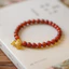 Hai Thế Giới Huannan Đỏ Mã Não Vòng Tay Bé Gái Đầy Thịt Hồng Đỏ Phương Pháp Cổ Đại Món Quà Vàng Sinh Nhật Đơn Giản Tử Cấm Thành Vòng Tay Đỏ