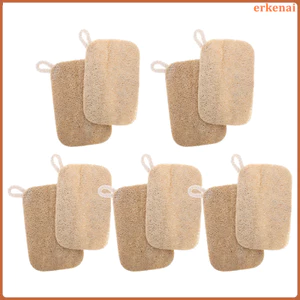 10 Chiếc Tự Nhiên Loofah Đĩa Bọt Biển Rửa Bát Bọt Biển Cho Nhà Bếp Máy Chà Đĩa Tự Nhiên Chống Trầy Xước Loofah Để Giặt Món Ăn erkenai