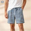 Quần short Cotton kẻ sọc dây rút phong cách cặp đôi / Quần short đi biển mỏng mùa hè / Quần short thời trang có thể mặc bên ngoài Quần short nhà