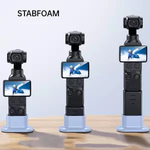 Đế máy tính để bàn STABFOAM, Giá đỡ đế chống trượt bằng silicon mềm, Giá đỡ mở rộng nhẹ chống trượt cho phụ kiện máy ảnh DJI Osmo Pocket 4 3 Gimbal
