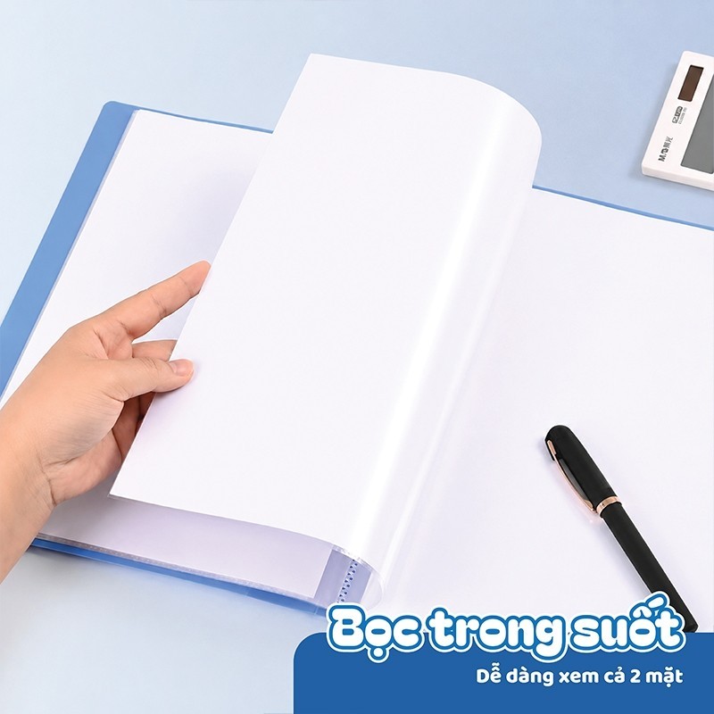 Tệp Đựng Tài Liệu Nhiều Ngăn A4 30/40/60 Lá - File Lá Nhựa Dẻo Trong Suốt, Thiết Kế Cho Văn Phòng Và Học Sinh