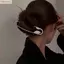 OUSXA An Toàn Pin Vuốt Tóc, Trâm Cài Kích Thước Lớn Kim Loại Tóc Barrettes, Bộ Đồ Cố Định Thời Trang Tối Giản Hình Học Bạc Phụ Kiện Tóc Để Mặc Hàng Ngày