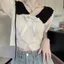 Cổ Búp Bê Rỗng Tay Ngắn Dệt Kim Cardigan Nữ Mùa Hè Ngọt Nấm Cạnh Ve Áo Ngắn Preppy Phong Cách Sang Trọng Hàng Đầu