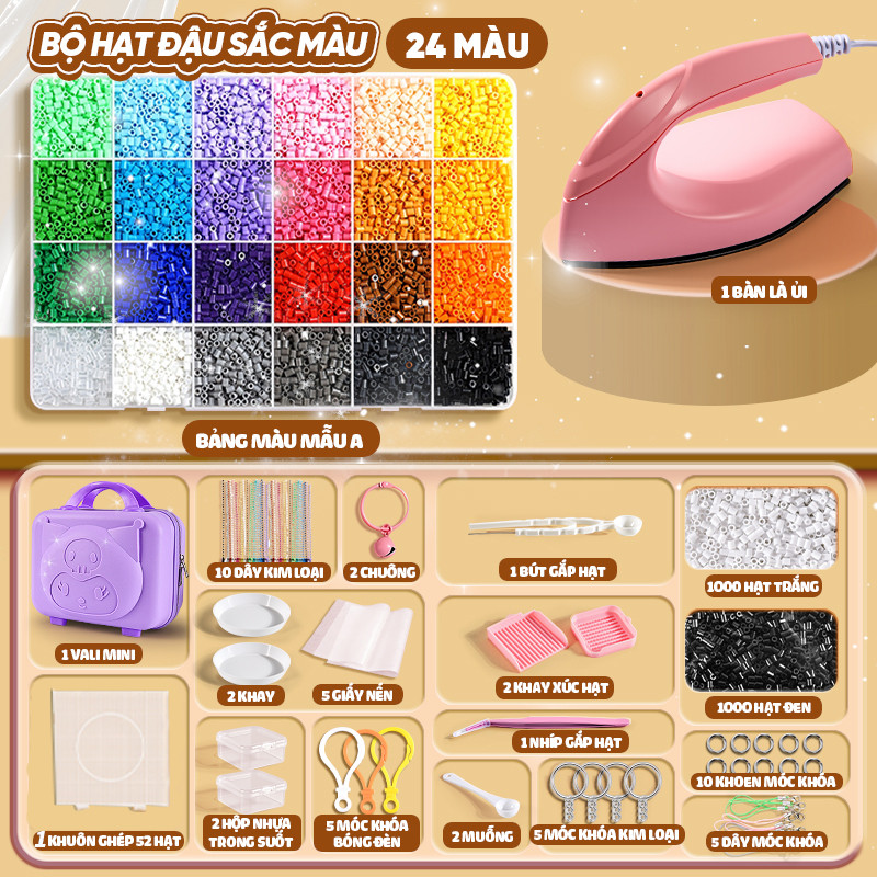 Hạt Xếp Hình An Toàn Cho Bé Bộ Bổ Sung Đồ Chơi Giáo Dục DIY Kèm Phụ Kiện Đa Dạng Cao Cấp
